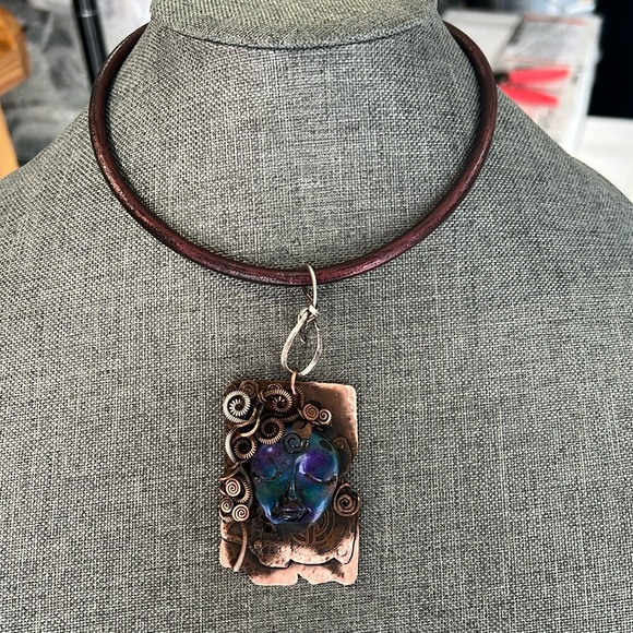 One of a kind goddess copper necklace - Picture 4 of 6